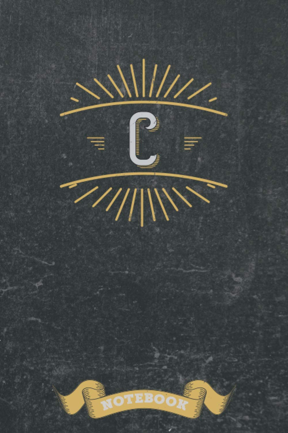 Notebook Vintage style Monogram Initial Letter C: Vintage lover 6" x 9" Notebook/Journal,120 lined pages