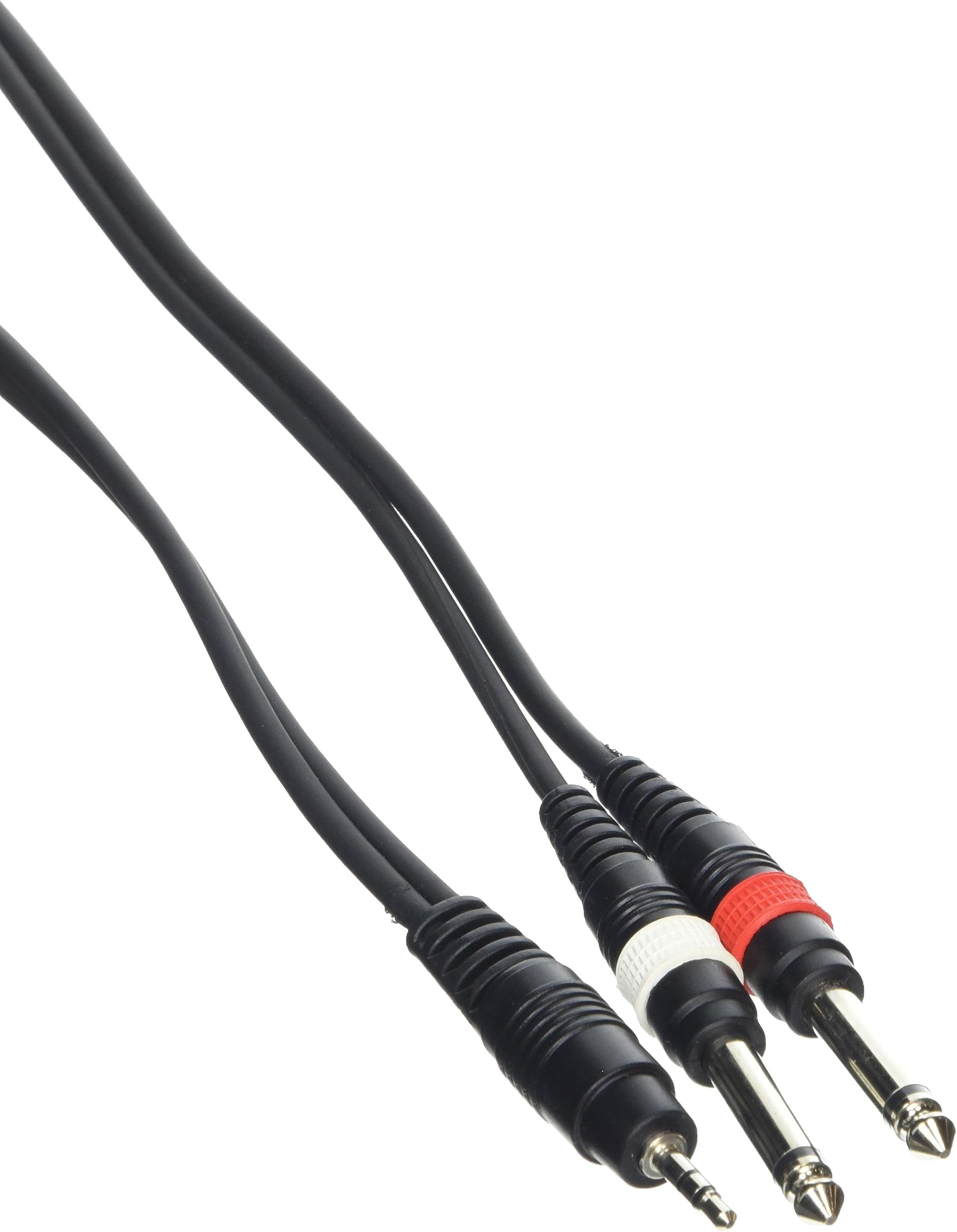 GEWA Y-cable Basic Line 3m, black, 1x 3.5 mm stereo jack - 2x 6.3 mm mono jack, 190125