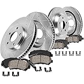 Callahan Brake Parts Front &amp; Rear Brake Kit for BMW 328i 2016 EBYK043435 | Replacement Drilled &amp; Slotted Disc Rotors Ceramic Brake Pads Sensors &amp; Hardware BMW 328i 2016 BMW 328i xDrive 2013-16