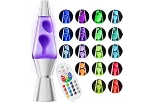 SOARLING 17 Colors Changing Night Light Liquid Motion Lamp for Kids & Adults LED Night Light Relax Nightlight 14.5 Inch Giant Large Mood Table Lamp Volcano Lamp for Christmas, Valentine's Day, Party & Birthday