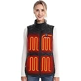 Venustas Women's Heated Down Vest with Battery Pack, 90% Duck Down Lightweight Electric Vest for Hiking Hunting Camping