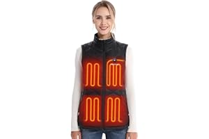 Venustas Women's Heated Down Vest with Battery Pack, 90% Duck Down Lightweight Electric Vest for Hiking Hunting Camping