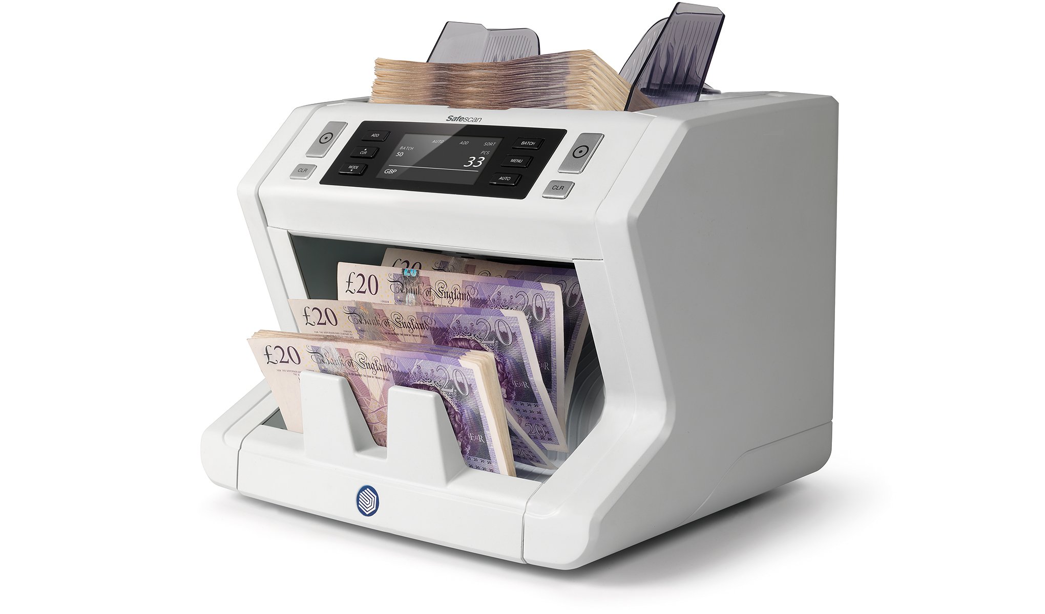 Safescan 2680-S - High-speed banknote counter for sorted banknotes with 6-point counterfeit detection -100% GBP banknote verification - Suitable for polymer notes including the new ยฃ20