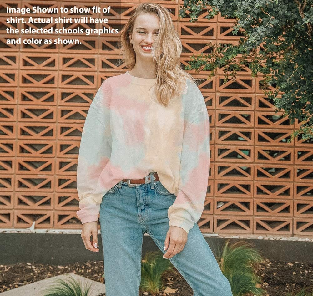 tie dye corded crew