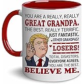 BECHUSKY Valentine Mugs For Grandpa - Grandpa Gifts From Grandson, Granddaughter - Best Grandpas Ever Mug - Valentine, Fathers Day, Birthday Gifts For Grandfather - Grandfather Coffee Mug 11oz