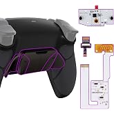 eXtremeRate Real Metal Buttons RMB RISE4 V3 Remap Kit for PS5 Controller BDM-030 040 050, Redesigned Black Rubberized Grip Bottom Shell Upgrade Board 4 Back Paddles Attachment for PS5 Controller