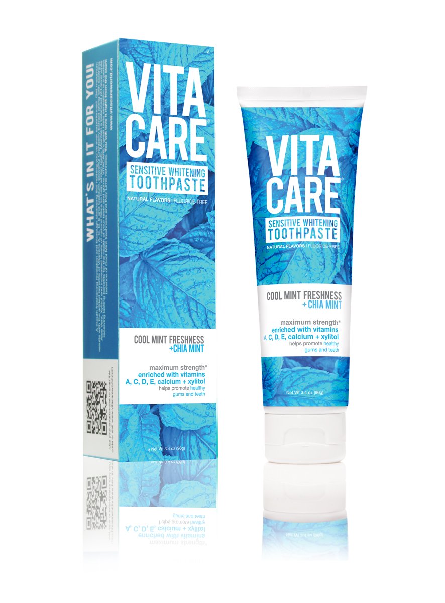 Vitacare toothpaste Sensitive whitening chia mint - 3.4oz (850575003193)
