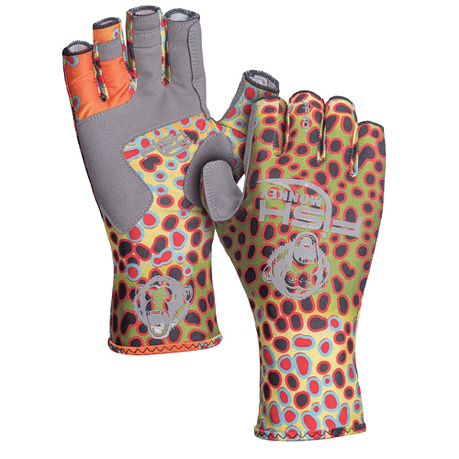 Fish Monkey UPF 50 Sun Protection Half Finger Guide Glove