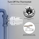 LJAPPLIED Thermostatic Radiator Head 2 Pack M30x1.5 TRV Valve Replacement White view 4