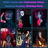 MOYACA LED Mask Gesture Control 50 Patterns Light Up Face Mask for Parties view 6