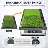 JAYA Golf Hitting Mat with Ball Tray Heavy Rubber Base Dual Turf Portable view 2