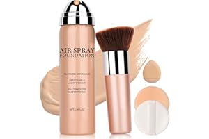 QIUFSSE Air Brush Makeup Foundation,Flawless Airbrush Foundation for Older Women,Teenagers,Middle-aged and Mature Skin,Lightweight Moisturizing,Buildable Coverage for Smooth Radiant Skin (02 Beige)