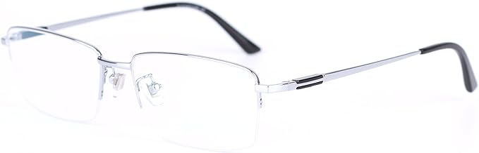 Amazon Jiema メンズ チタン ビジネス 眼鏡 メガネフレーム ゆったりti M Cj 9009 56 17 140 新品 グレー シルバー ファッション眼鏡 通販