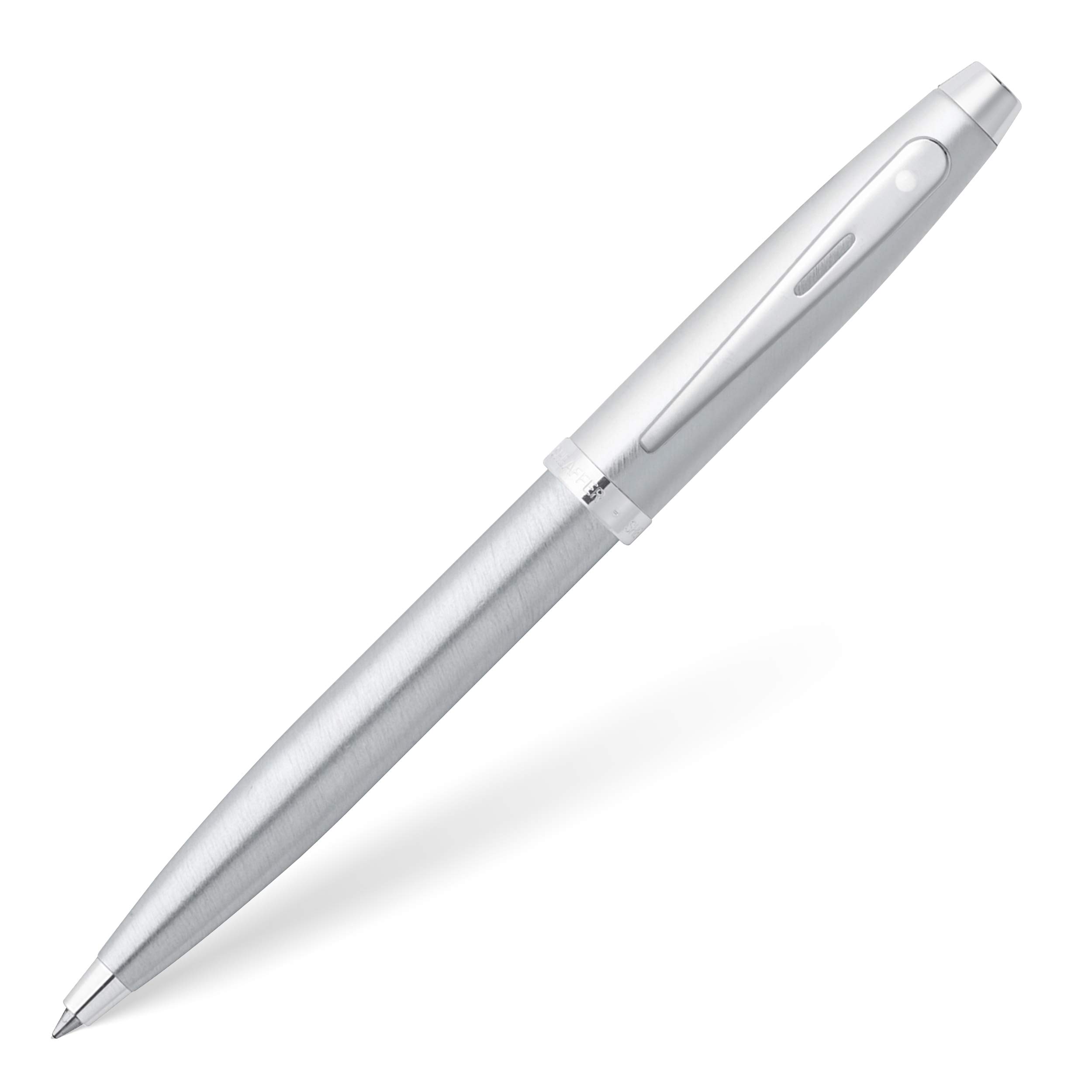 Sheaffer 100 - Refillable ballpoint pen, brushed chrome, chrome trim