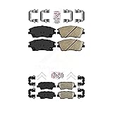 AmeriBRAKES Front Rear Ceramic Disc Brake Pads Kit