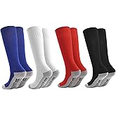 Marchare Boys Athletic Soccer Socks Knee High Socks Grip Sock Baseball Football Sock For Boys Girls