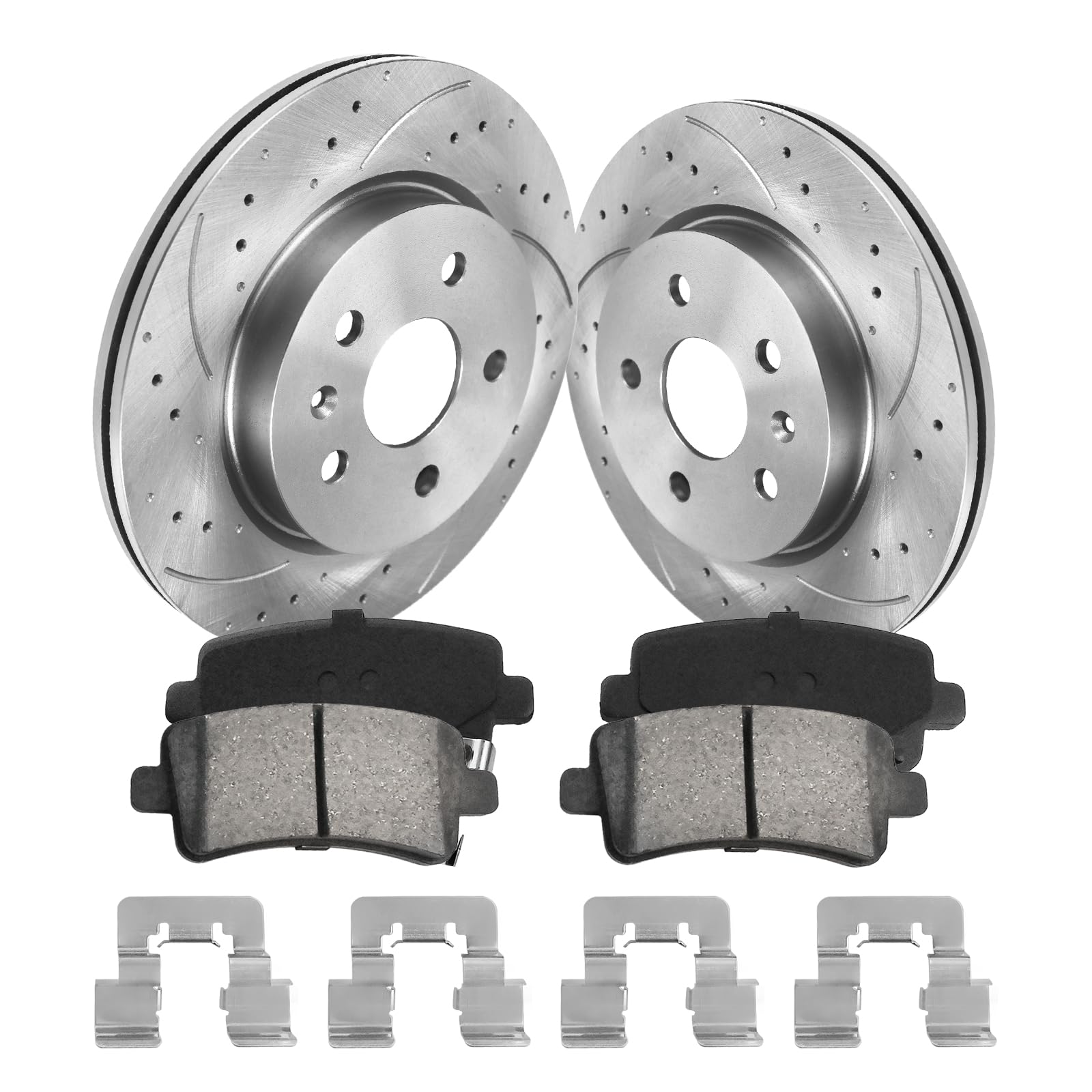 Photo 1 of 
***Parts only****
Anpulsero Rear Disc Brake Kit| Compatible with Chevy Malibu, Impala, Buick LaCrosse, Allure, Regal, Cadillac XTS| Drilled Slotted Brake Rotors and Ceramic Brake Pads Replacement 315mm(12.4in)