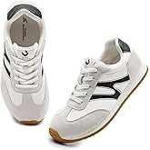 somiliss Women's Wide Toe Box Shoes with Arch Support Comfortable Wide Width Fashion Sneakers Walking Tennis Shoes Casual Retro