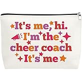 Mxrymvu Cheer Leading Gifts for Women Makeup Bag Cheerleader Gifts for Women Coach Female Friend Cosmetic Bags Cheer Team gift for Birthday Graduation Christmas Travel Zipper Pouch