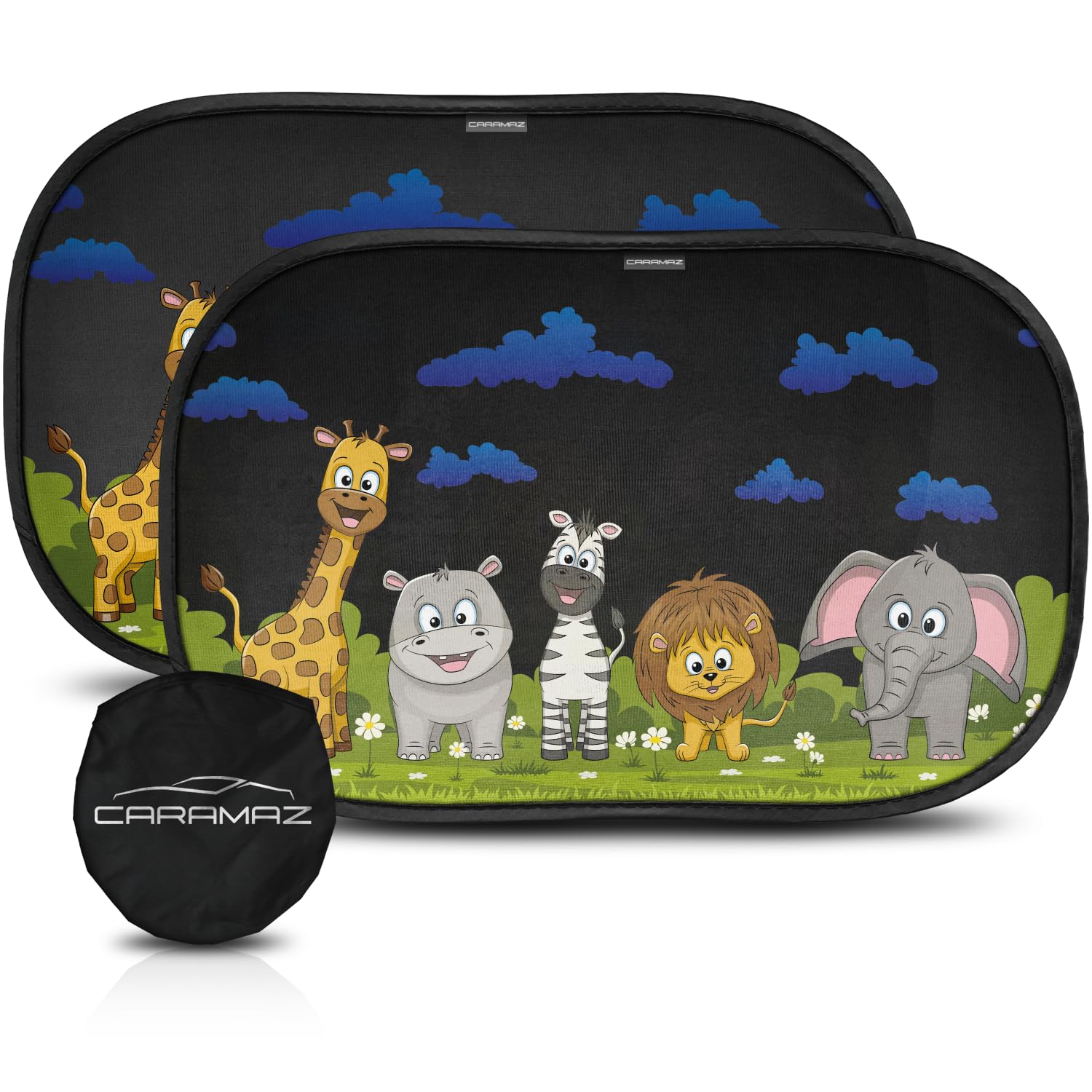 CARAMAZ Car Window Shade for Baby with Certified UV-Protection 2 Pack - 20"x12"