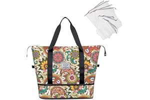 NPBAG Women Travel Duffel Bag, Large Expandable Weekender Carry-on Tote, Gym Workout Bag, Overnight Bag, Mommy Hospital Bag for Labor and Delivery