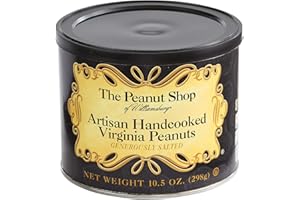The Peanut Shop of Williamsburg Williamsburg Peanuts Artisan Roasted Salted Virginia Peanuts - 10.5 Oz Tin