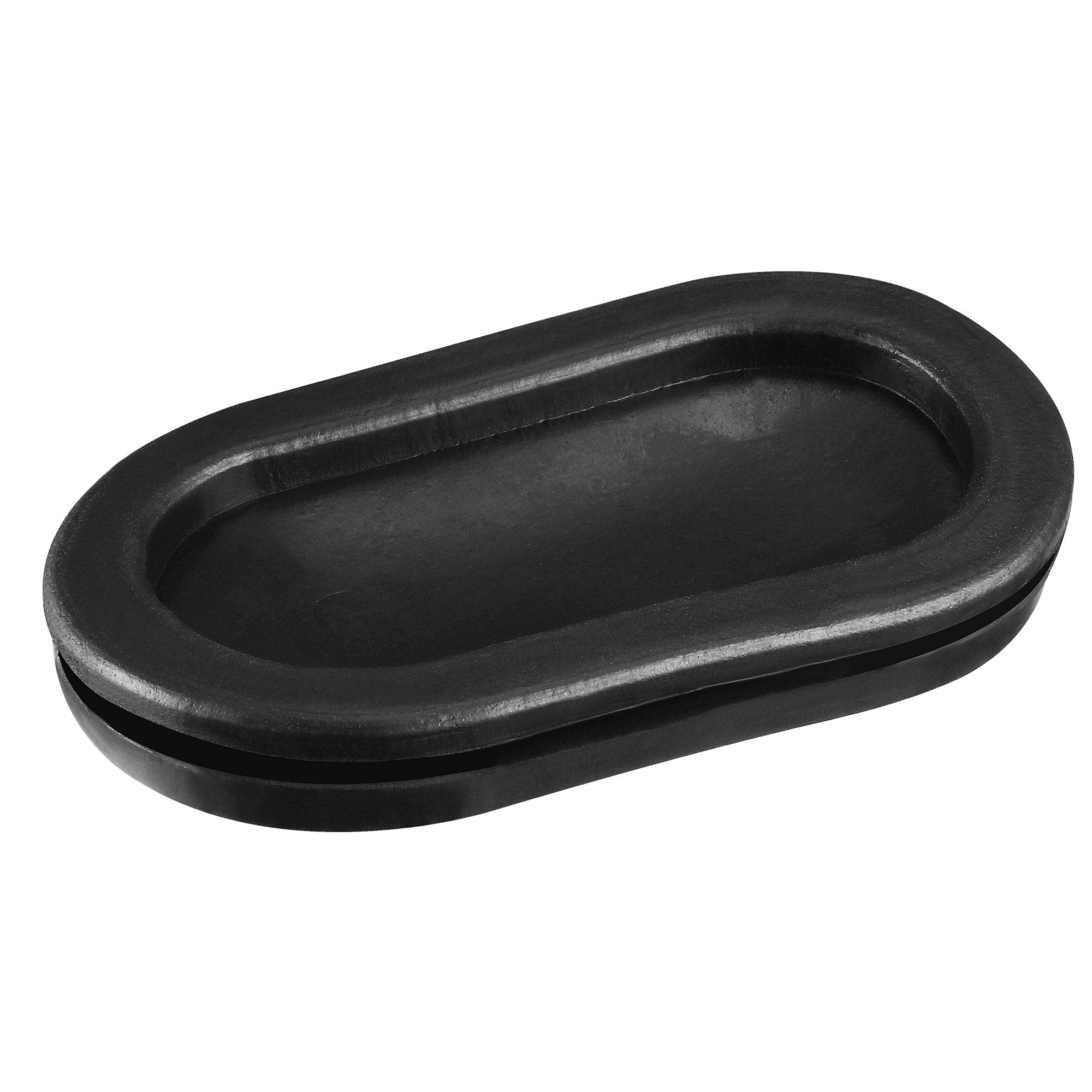 sourcing map Rubber Grommet Mount Size 61 x 30 mm Oval Double-Sided for Wire Protection Pack of 6
