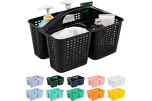 Tiawudi Portable Shower Caddy, Caddy Organizer with Handle, Plastic Shower Basket Hold Soap, Shampoo, Hair Supplies and Beauty Products, Cleaning Supplies Organizer for Home, Dorm, Shelf and Cabinet