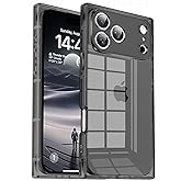 Tzomsze Case Compatible with iPhone Pro Max Clear Case,Camera Protection,Reinforced Corners TPU Slim Shockproof Case Cover for Women Girls 6.9 inch-Transparent Black