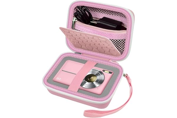 Comecase Carrying & Protective Case for Digital Camera, for CAMKORY/for Kodak Pixpro FZ45 FZ55/for Canon PowerShot ELPH 180/190 / for Sony DSCW800 DSCW830 Cameras for Travel - Pink