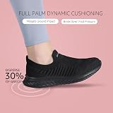 HKR Womens Slip On Trainers Breathable Memory Foam Insole All Black UK 5.5 view 7