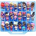 HOME4 Blue Double Sided Storage Container, No BPA, Organizer Case, 48 Compartments, Compatible with Dolls LOL lils, Pets, Surprise Tiny Toys, Shopkins, Accessories, Beads, Crafts