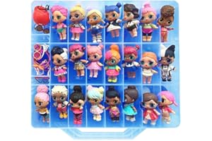 HOME4 Blue Double Sided Storage Container, No BPA, Organizer Case, 48 Compartments, Compatible with Dolls LOL lils, Pets, Surprise Tiny Toys, Shopkins, Accessories, Beads, Crafts