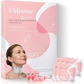 Misoour Neck Wrinkle Patches &ndash; Firming &amp; Tightening 2-in-1 Collagen, 5 Pack | 2-in-1 Collagen Neck Mask with Astaxanthin &amp; Peptides. Hydrates Neck Lines &amp; Sagging Skin. Silver Mask Tech. 4-Week Results.