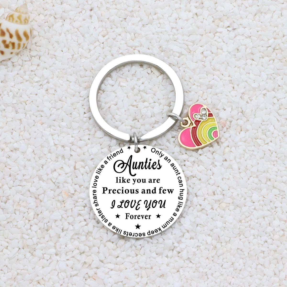 JETTOP Auntie Gifts Keyring Aunties Birthday Christmas Gifts from Nephew Niece Auntie Personalized Present Piece of My Life - Image 4