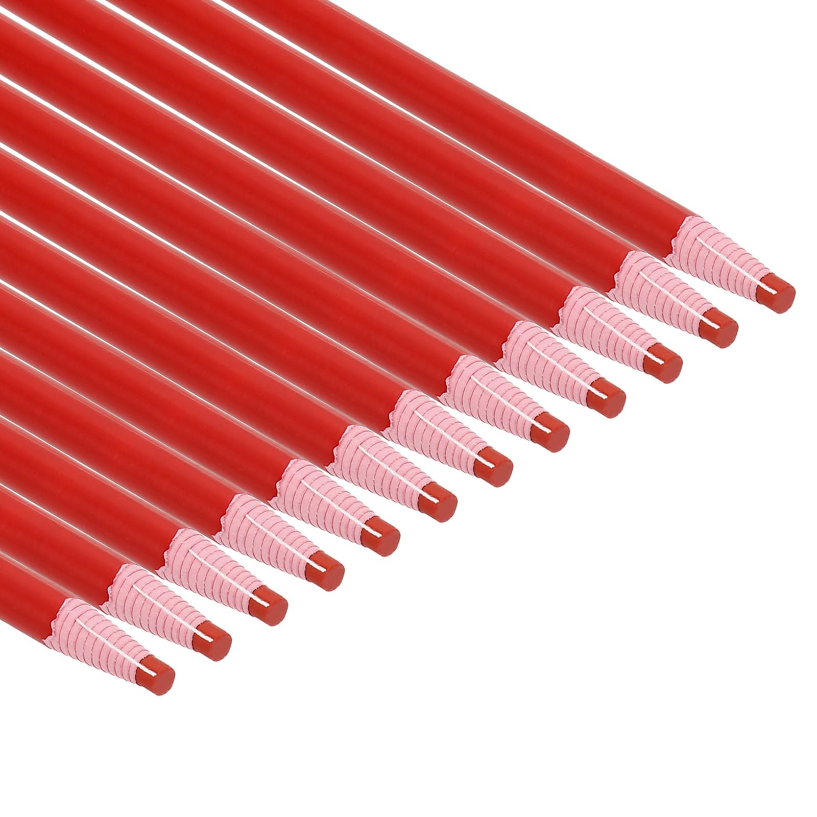 PATIKIL Peel-Off China Markers, 24 Pack Grease Wax Pencils Wood for Glass Garments Drawing Film Paper Vinyl Metal, Red