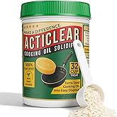 ACTICLEAR Cooking Oil Solidifier - 11oz (32 Cups) Algae-Based Grease Hardener for Easy Disposal, Turns Used Cooking Oils to Solid Waste, Kitchen Fry Oil Solution (2.2 Gallons)