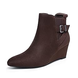 DREAM PAIRS Women's Wedge Ankle Boots Fall Low Heel