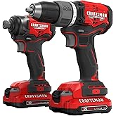 CRAFTSMAN V20 RP Cordless Drill and Impact Driver, Brushless Power Tool Combo Kit, 2 Batteries and Charger Included (CMCK211C2)