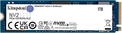 Kingston NV2 NVMe PCIe 4.0 SSD 1TB M.2 2280 Internal SNV2S/1000G