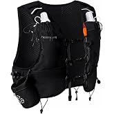 Haimont 8L Trail Running Hydration Vest with Soft Flasks | 2L Bladder Compatible, Bounce-Free Fit, Front Storage, Pole Loops, Whistle