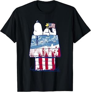 Peanuts USA Wood House Snoopy T-Shirt T-Shirt