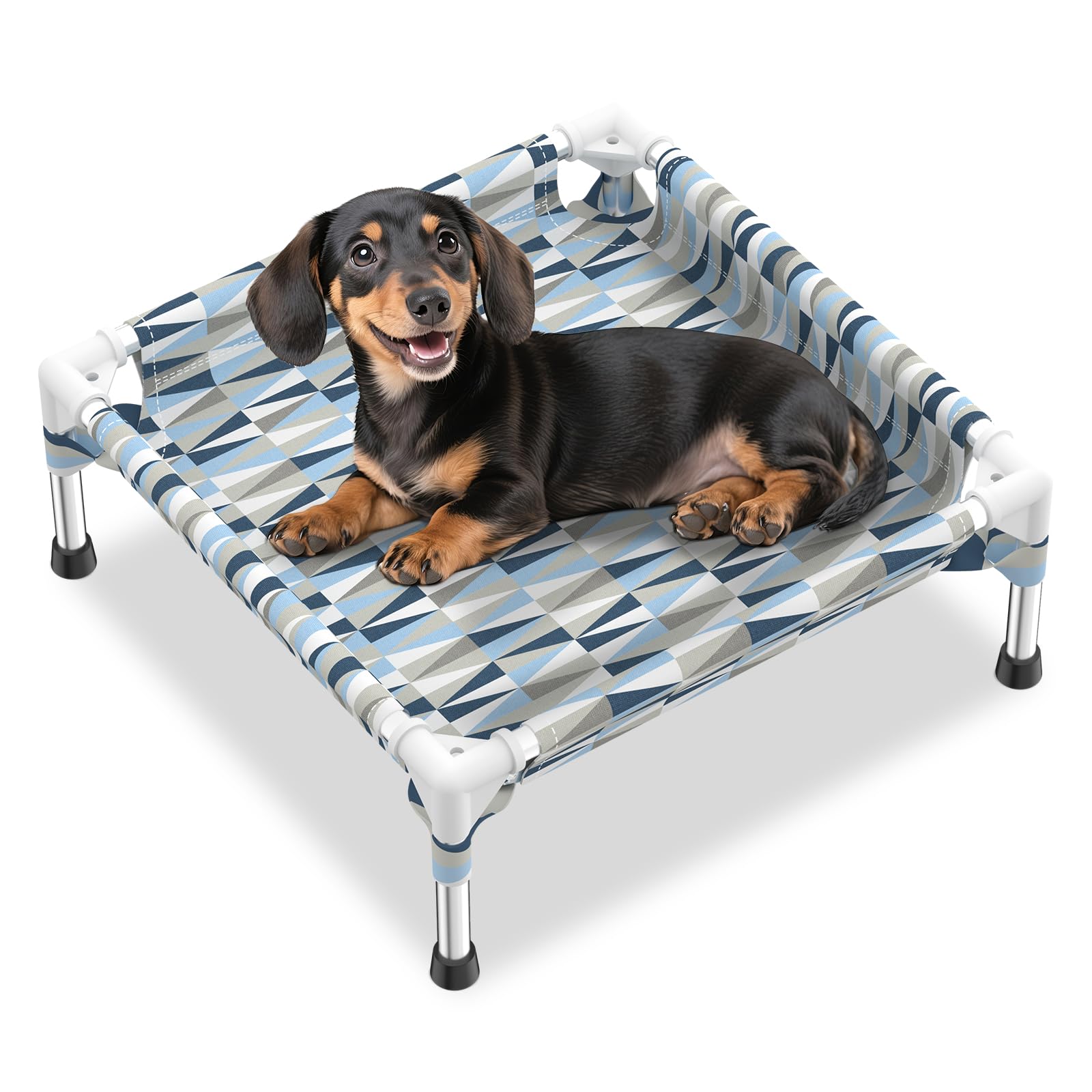 Photo 1 of **FOR PARTS ONLY MISSING PIECES*** Elevated Dog Bed with Full Guardrail, Raised Dog Sofa Beds, Rectangular Sleeping Puppy Bed?Cooling Outdoor Pet Cot with Breathable Cotton Fabric (Small