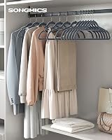 SONGMICS Velvet Hangers Set of 20 Non-Slip 360° Hook Space-Saving 0.6 cm Thick view 2
