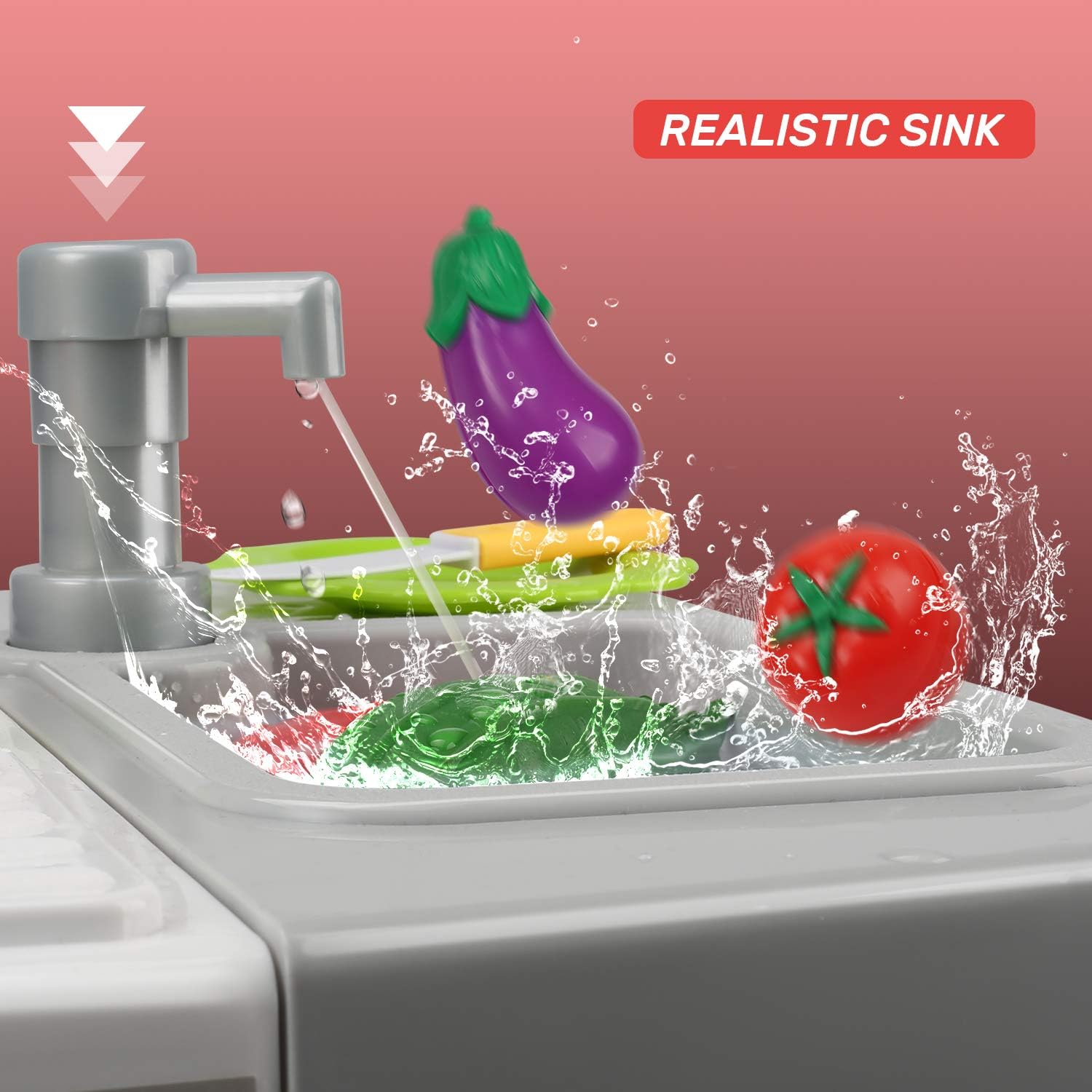 play kitchen set with running water