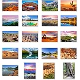 US NATIONAL PARKS postcard set of 20. Post card variety pack depicting American national parks postcards. Made in USA.