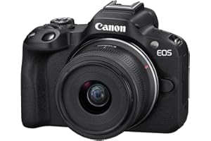 Canon EOS R50 Mirrorless Camera RF-S18-45mm F4.5-6.3 is STM Lens Kit, 24.2 Megapixel CMOS (APS-C) Sensor, 4K Video, Hybrid Ca