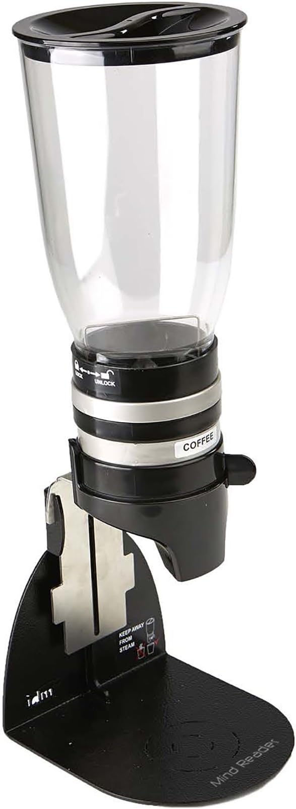Mind Reader DPD1BLK Metal Single Standing Coffee & Sugar Dispenser