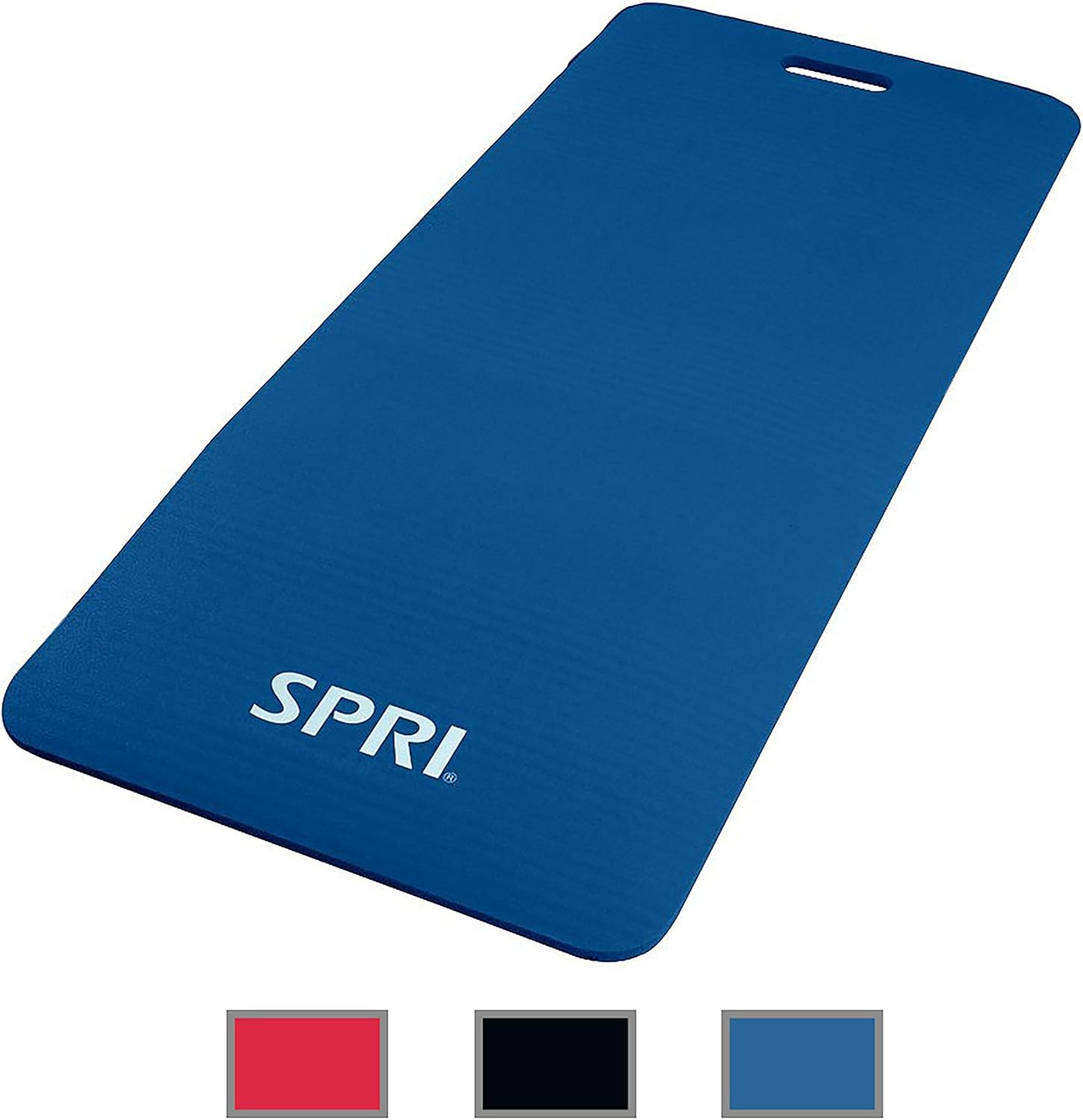 SPRI Exercise Mat for Fitness, Yoga, Pilates, Stretching & Floor Exercises, Blue, 48" L x 20" W x 1/2-Inch Thick : Fitness Mats : Sports & Outdoors