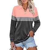 ORANDESIGNE Women's Sweatshirts Tops Long SLeeve Polo Shirts Casual Fall Ladies Tunics